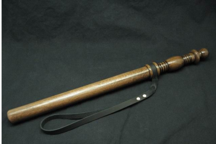 antique wood police baton